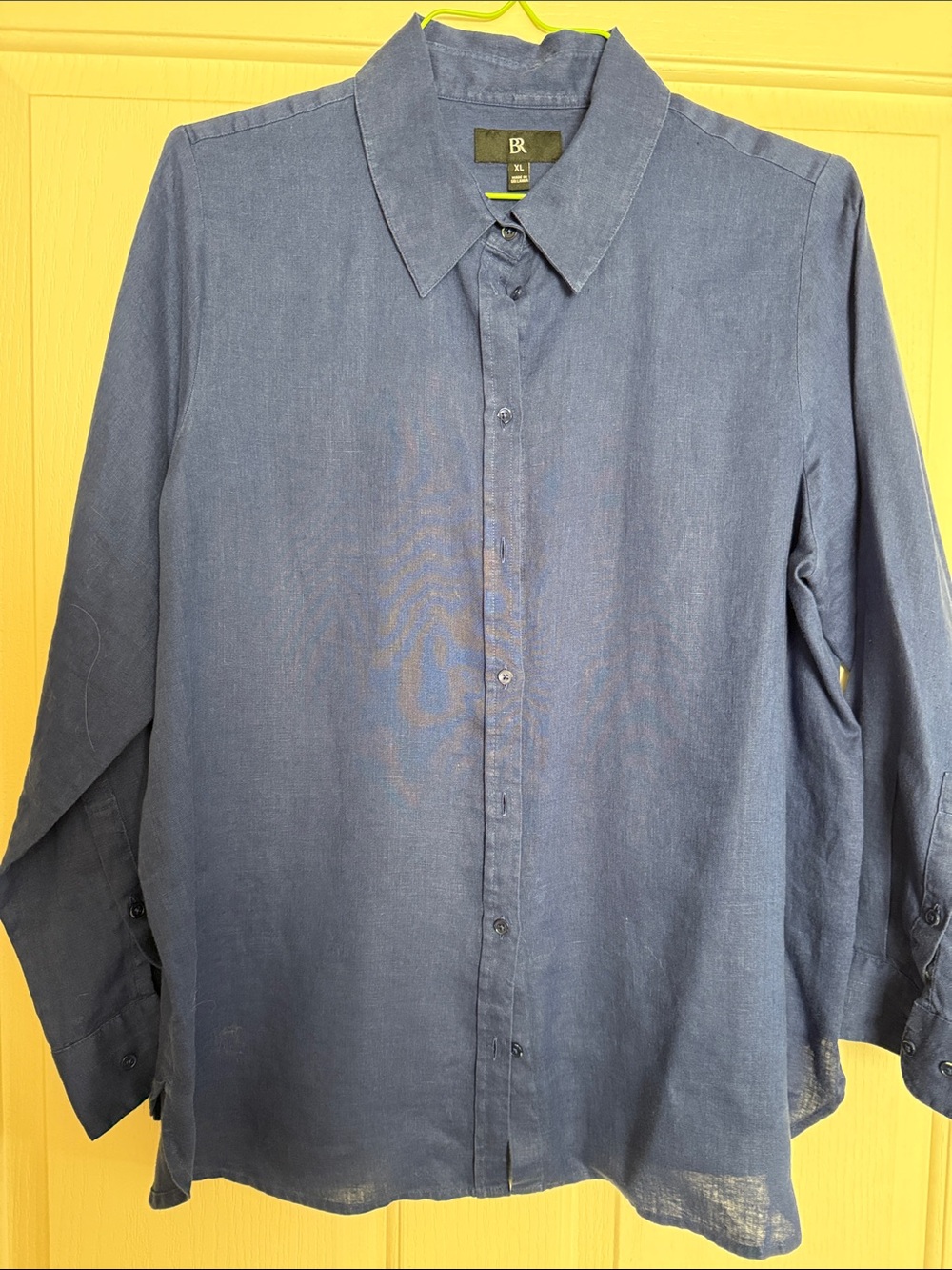 Banana Republic Navy Blue Long-Sleeve Button-Down Shirt